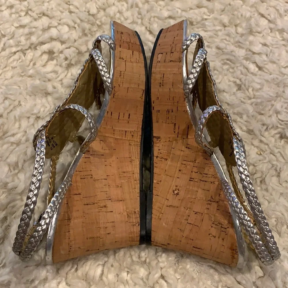 Via Neroli Cork Wedge Heels - Picture 4 of 11